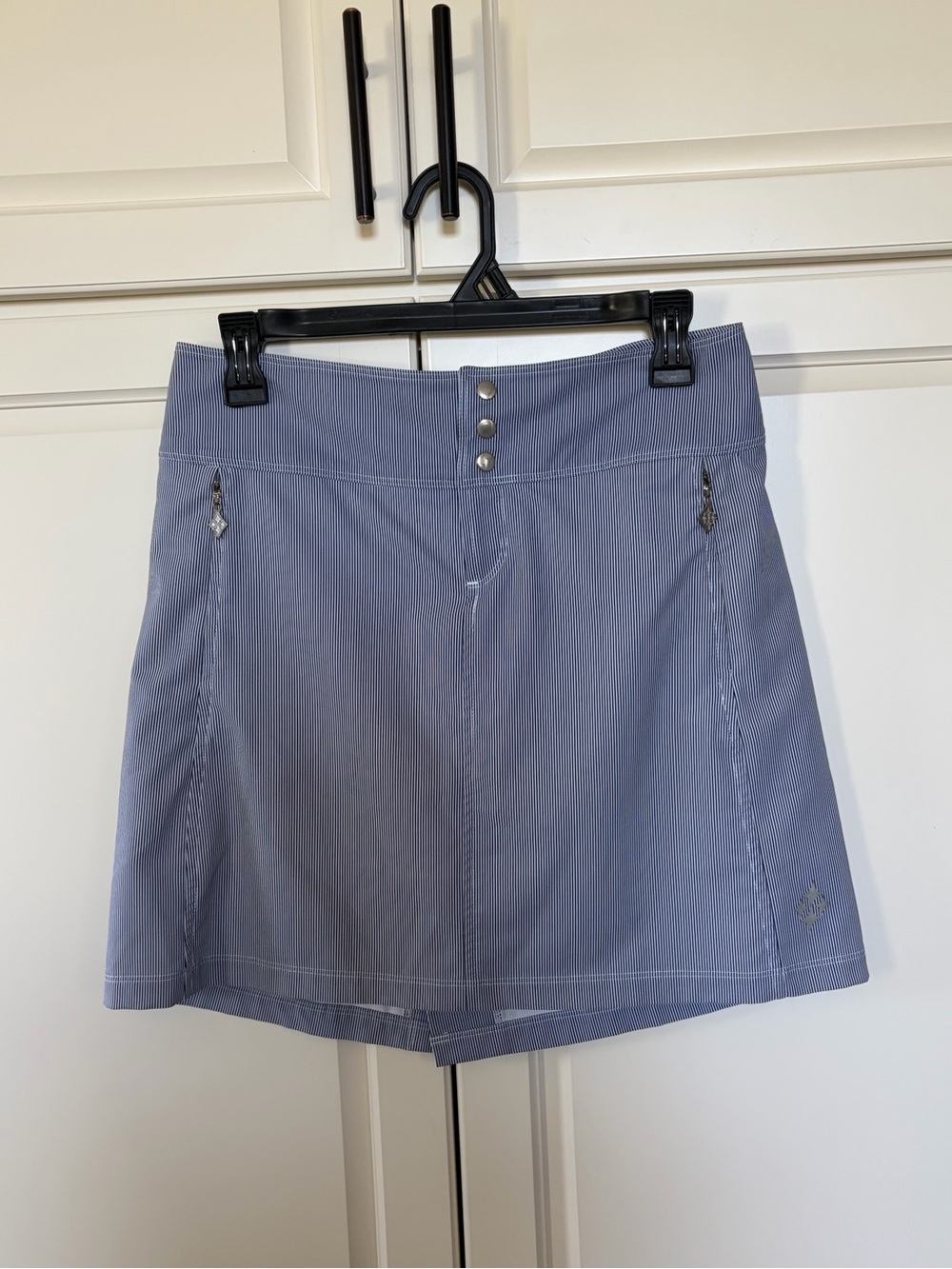 Jofit Signature Navy & White Pinstripe Golf Performance Skort- Women’s 2